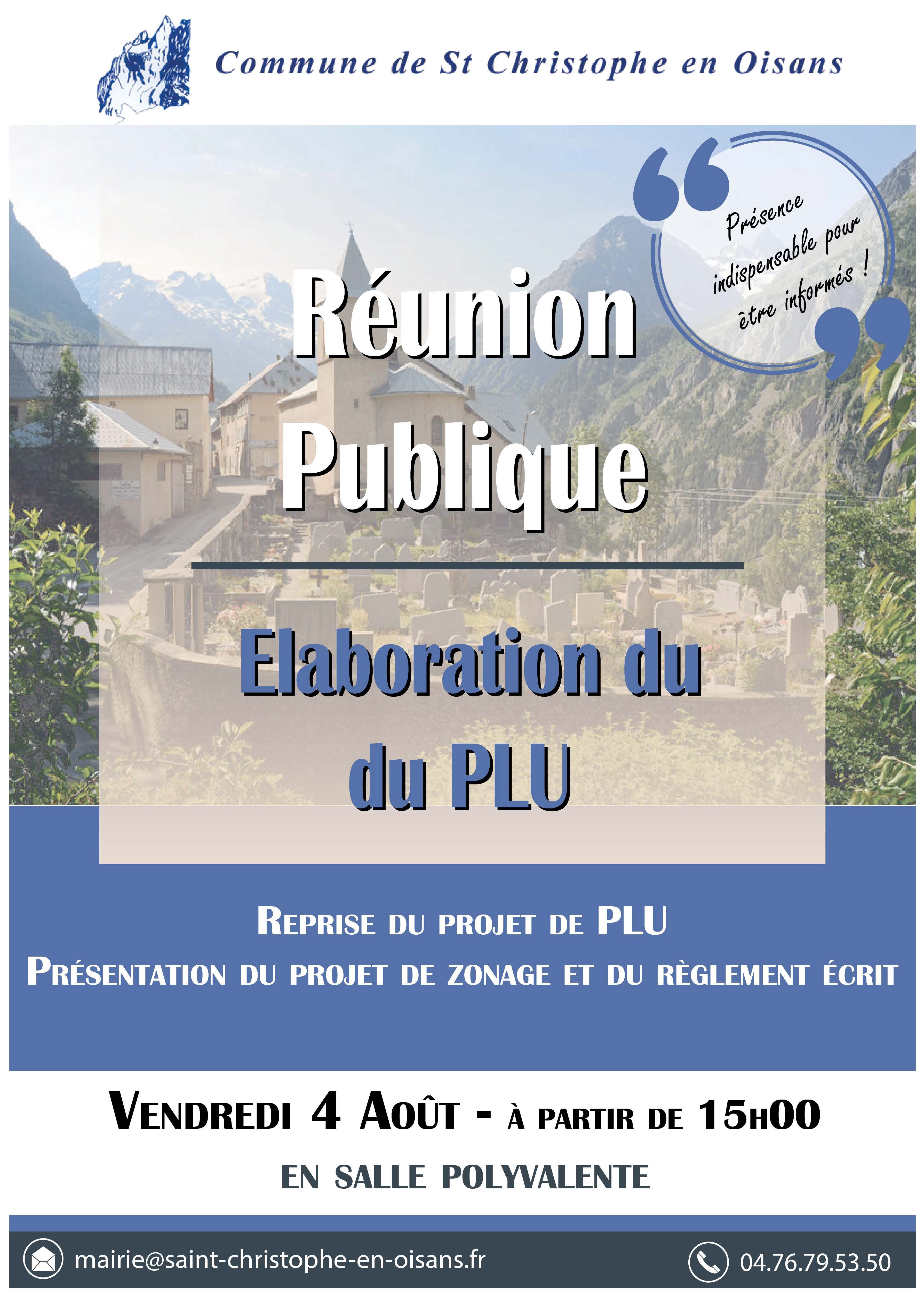 2023 06 30 AFFICHE REUNION PUBLIQUE PLU